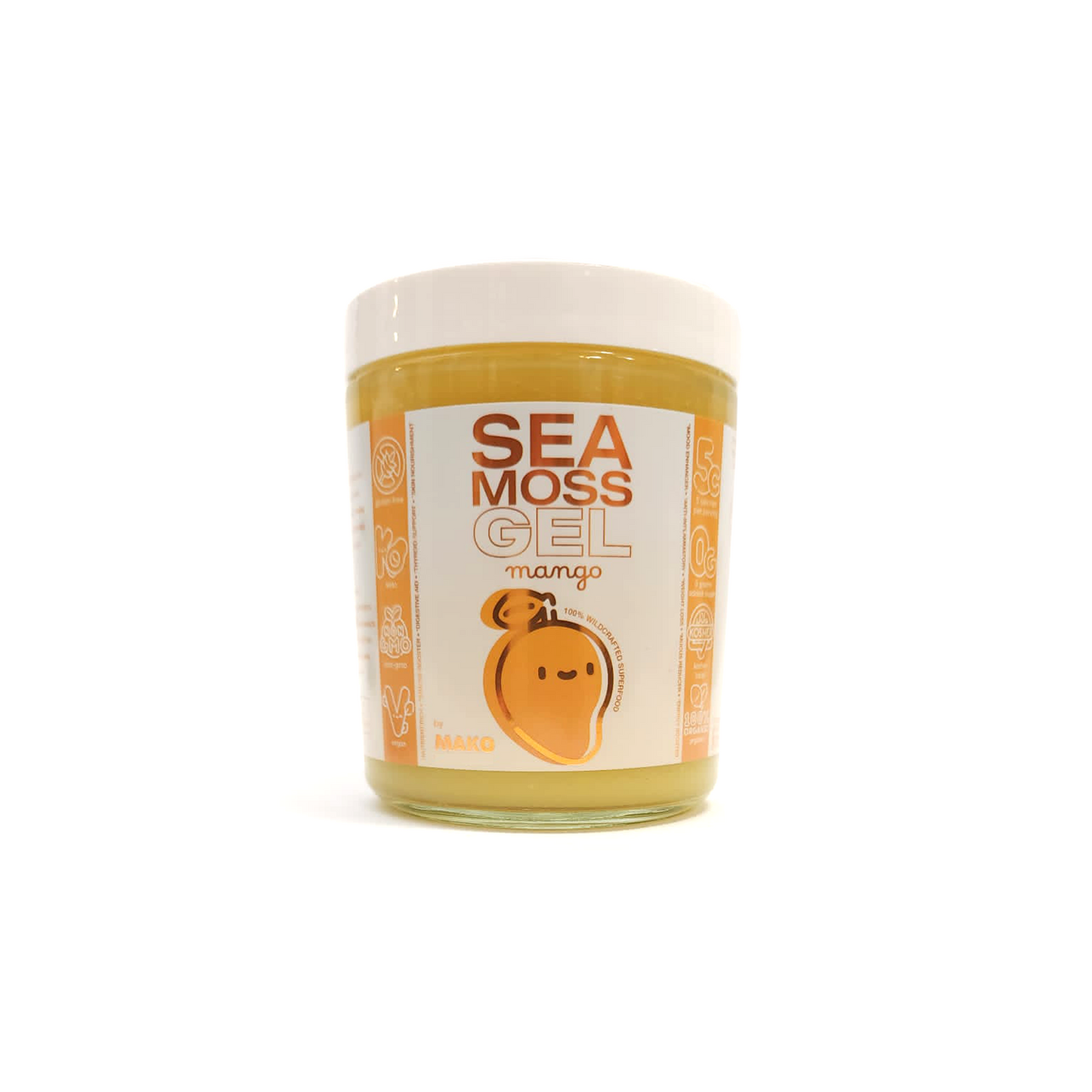 Our Dr. Sebi-Inspired Mango Sea Moss Gel Jar, Made With Premium Irish Moss (Eucheuma Cottonii). It Is Wildcrafted St. Lucian, Keto, Sugar-Free, Vegan, Organic, Halal, Kosher, Non-GMO, Gluten-Free, and Low Calorie!