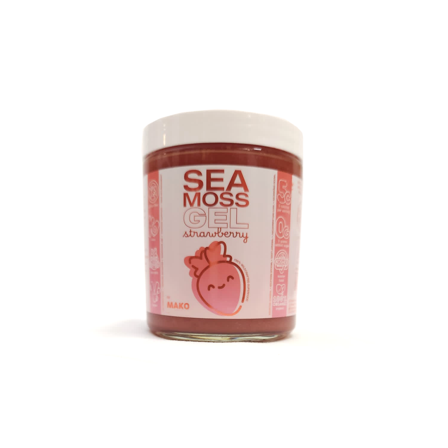 Our Dr. Sebi-Inspired Strawberry Sea Moss Gel Jar, Made With Premium Irish Moss (Eucheuma Cottonii). It Is Wildcrafted St. Lucian, Keto, Sugar-Free, Vegan, Organic, Halal, Kosher, Non-GMO, Gluten-Free, and Low Calorie!